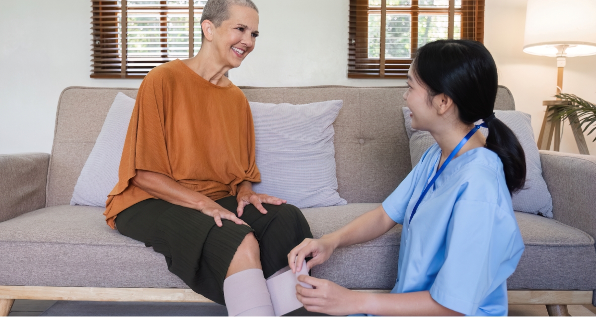 Care helping a patient